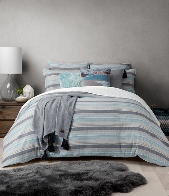 UGG Australia Tatum Stripe Soft Cotton Duvet Cover KING, QUEEN and
