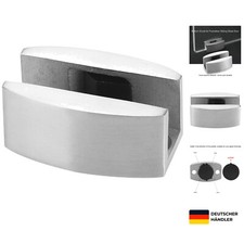 Schiebetür Bodenführung Edelstahl 80cm für rahmenlose Glastüren