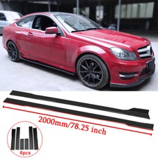 79 Red Side Skirt Spoiler Splitter Panel Lip For Mercedes Benz C-Class W204 W205