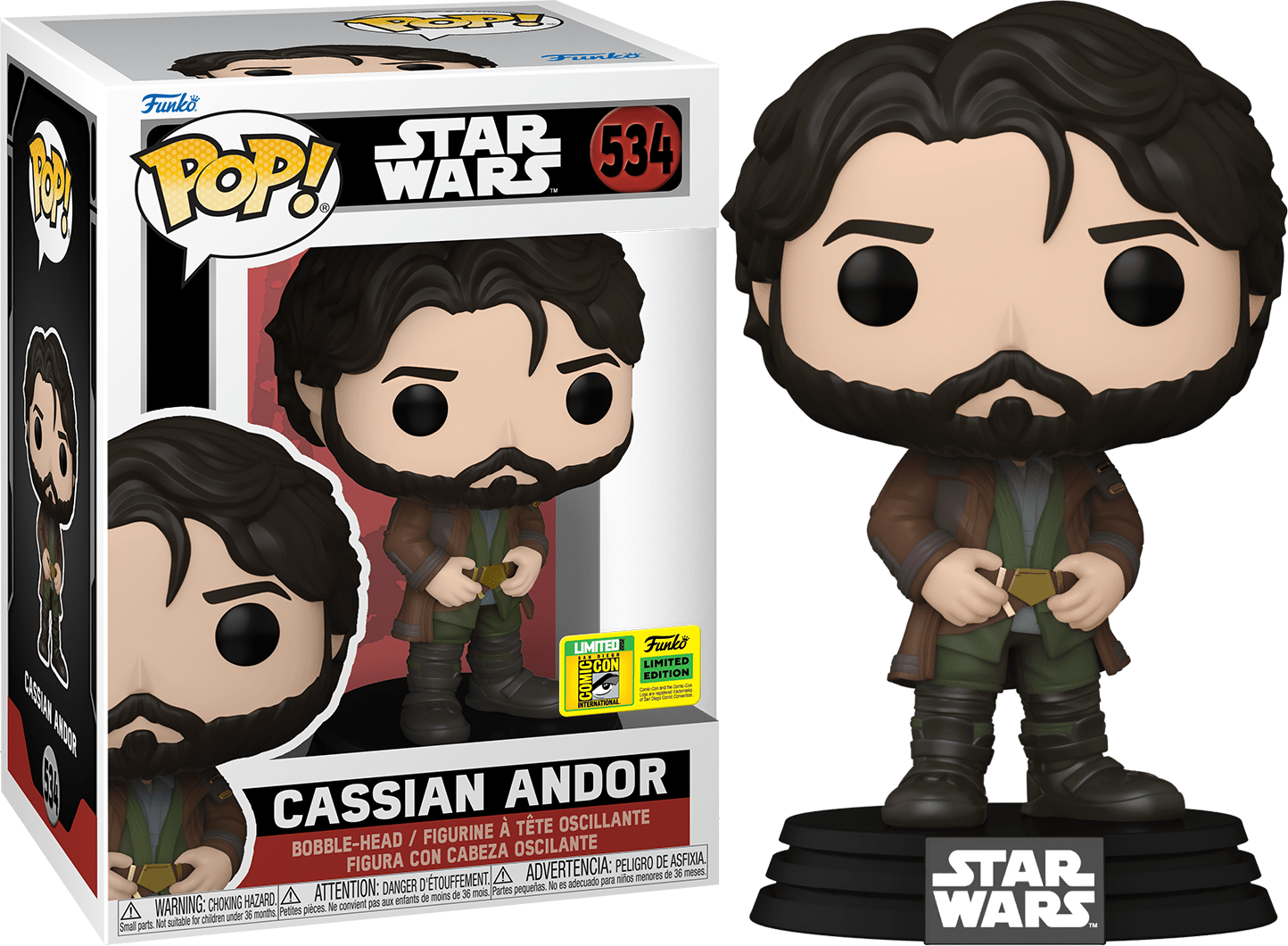 Funko POP! Star Wars: Cassian Andor (2022 SDCC)(Damaged Box) #534
