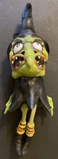 Vintage Paper Magic Group Hanging Halloween Green WITCH 22 Inch