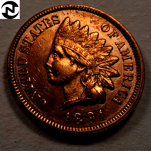 1891 Indian Head Penny Cent ~ Choice BU (red) ~ (I410) | eBay