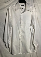 Arrow Pocket Long Sleeve Cotton Wrinkle free Button Dress Shirt Men's White M