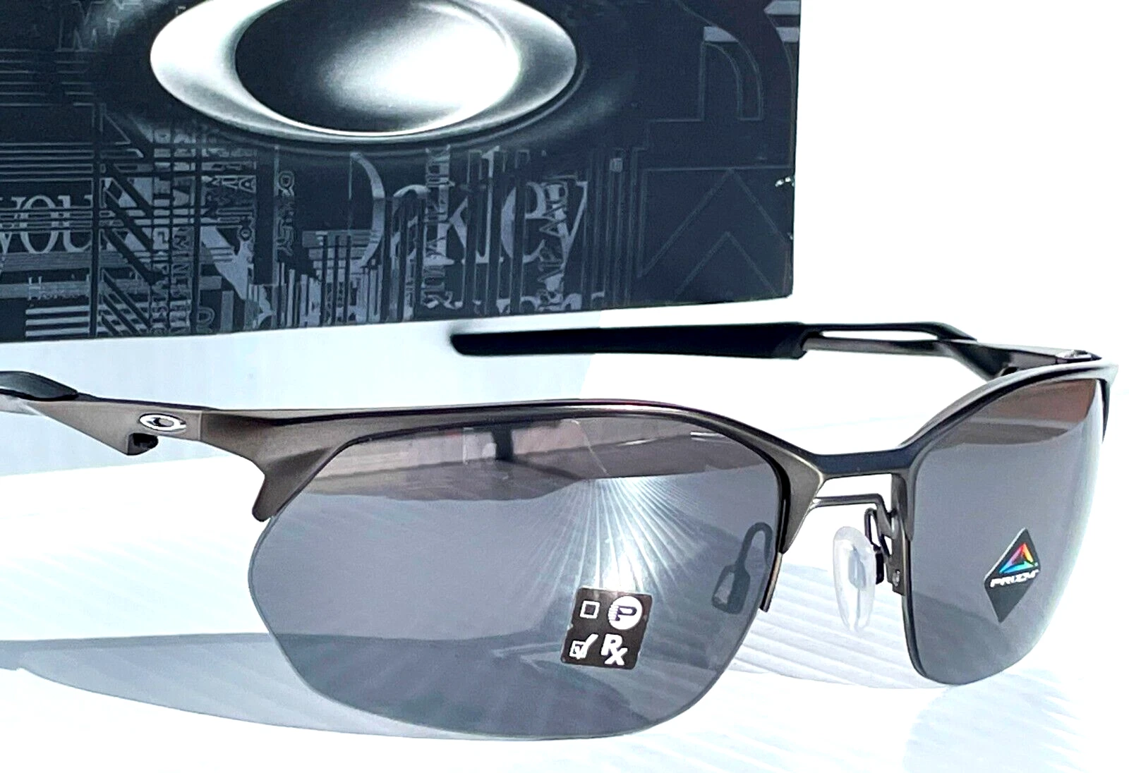 NEW Oakley WIRE TAP 2.0 Matte Gunmetal PRIZM Black Lens Sunglass 4145 02