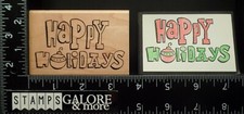 STAMPENDOUS RUBBER STAMPS M189 DOODLE OPEN HAPPY HOLIDAYS 2376