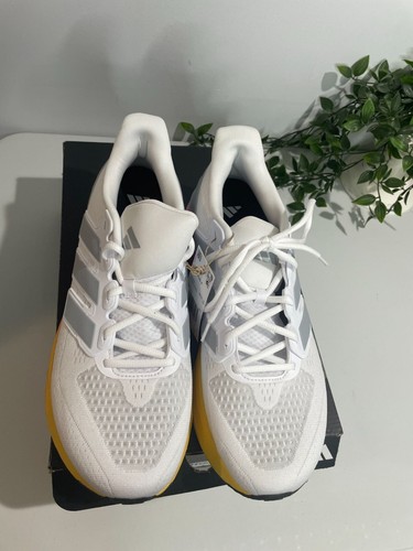 Adidas Ultrarun 5 Running Shoes White/Pink/Yellow US 11.5 Mens Lightweight - Picture 7 of 20