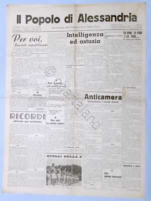 RSI 2^ Brigata Nera - Il Popolo di Alessandria N. 86 - 1944 - Quelli della X