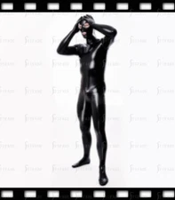 Latex Catsuit Full Body Jumpsuit Back Zip with Gloves & Socks Customized F12