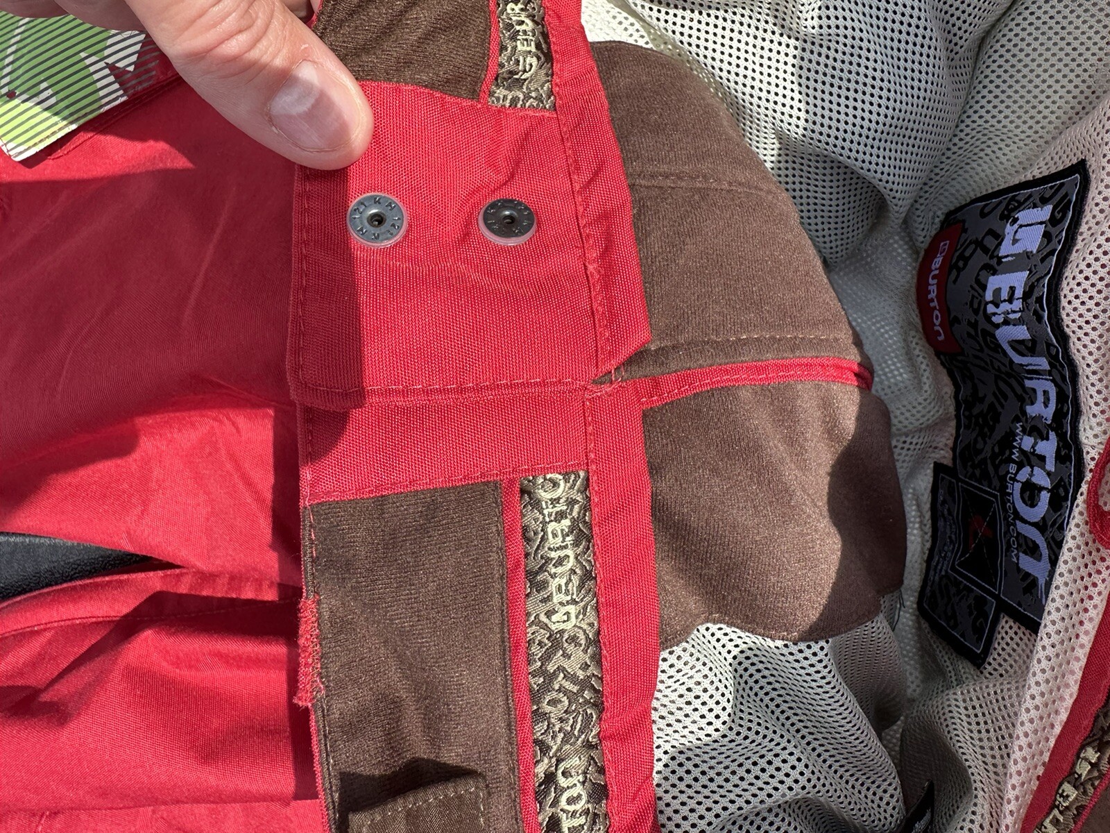 Burton Dry Ride Mens L Rusty Orange Red Snowboard Ski Winter Cargo Snow