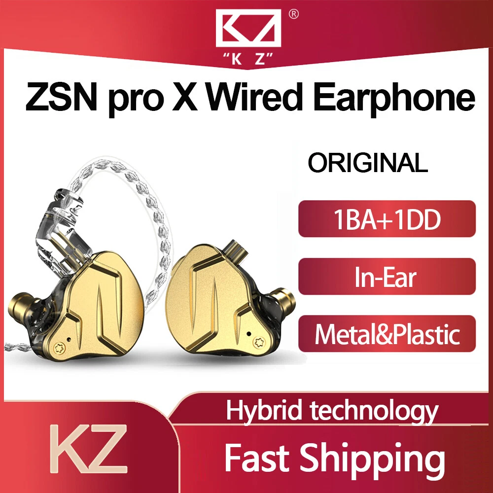 KZ ZSN Pro Headphones In Ear Monitor Hybrid Technology Best Earphone  1BA+1DD HIFI Bass