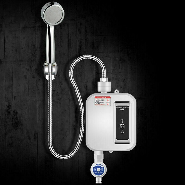 3500w Mini Instant Tankless Electric Shower Hot Water Heater Kitchen
