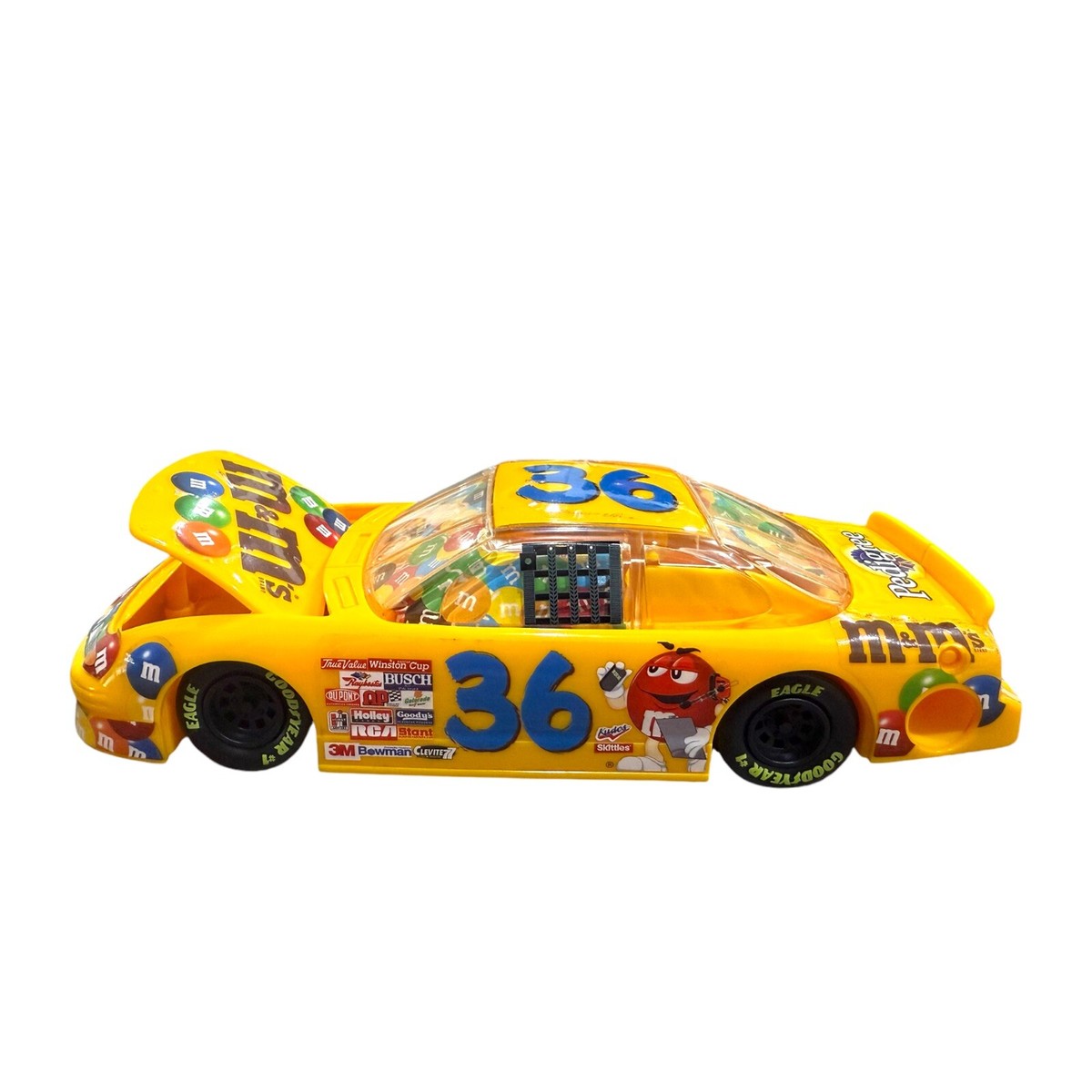 M&M's Under The Hood Yellow Car Collectible Working Condition