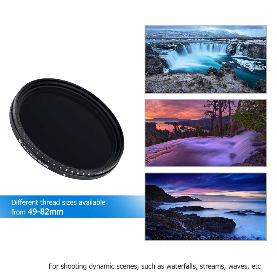 JJC 46mm ND2-ND2000 ND Filter Variable Neutral Density Filter for Camera Lens - Image 2 of 4