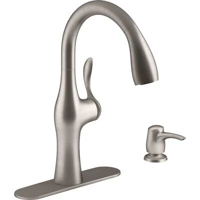 KOHLER Alma Pull-Down Kitchen Sink Faucet w/ Soap Dispenser