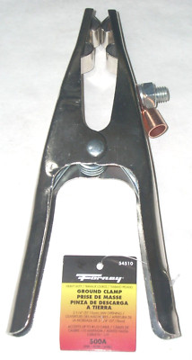Forney 500 Amp Welding Ground Clamp HD Steel Copper Braid w 2 1/4 in Opening