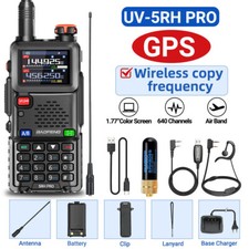 1PC Baofeng 5RH PRO GPS FM Walkie Talkie Multi Band Two Way Radio 771 805S Cable