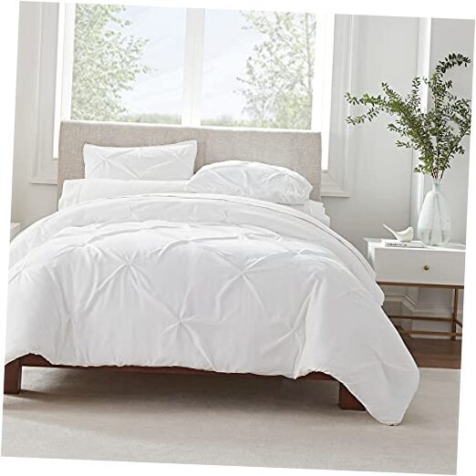 Simply Clean Ultra Soft 2 Piece Hypoallergenic Stain Resistant Pleated Duvet