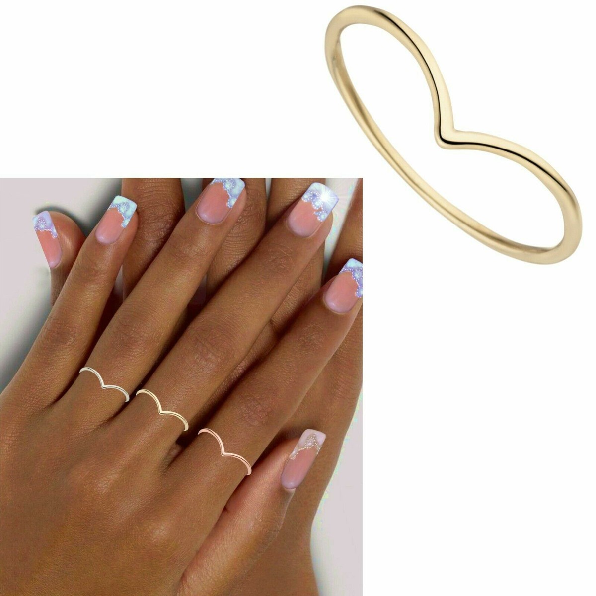 CharmBurst 11-teiliges Ring-Set Gold - Verstellbare Perlenringe Im Boho-Stil