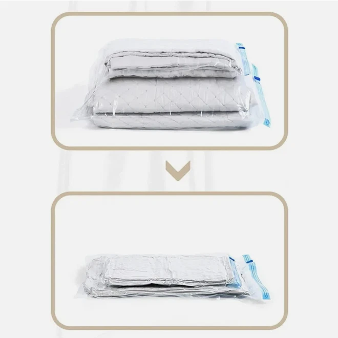 10 bolsas de almacenamiento al vacío Jumbo ropa de cama sello viaje ahorro de espacio con bomba Foto 2 de 4