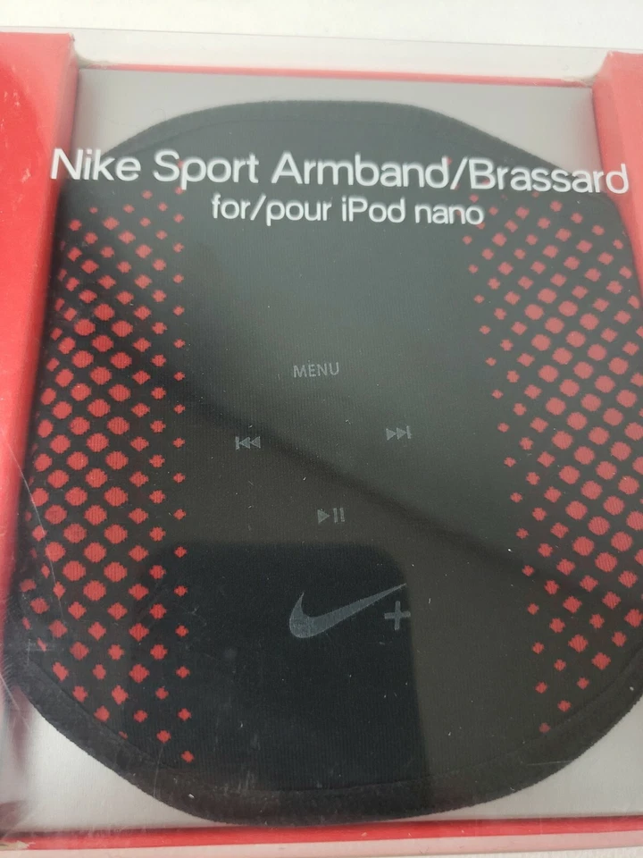 NIKE Sport ArmBand for iPod nano - Style AC1198 - Color Red/Black New Old Stock - Image 2 of 4