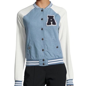 blue varsity jacket for womens