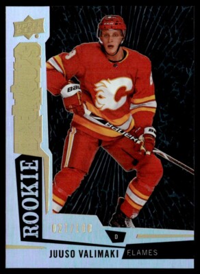 2018-19 Upper Deck Rookie Breakouts Juuso Valimaki 027/100 Calgary Flames #RB17