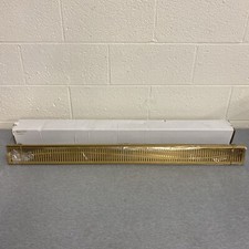Signature Hardware 40" SS Rectangular Shower Drain G17 Pattern Polished Brass