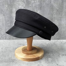 Unisex Retro Military Style Beret Flat Cap Captain Sailor Hat Adjustbable Casual