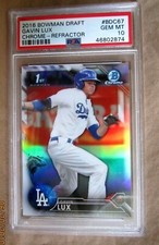 Gavin Lux RC 2016 Bowman Chrome REFRACTOR ROOKIE#BDC67 PSA10!Dodgers IF RC