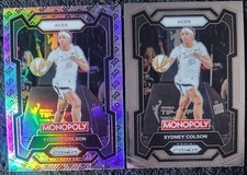 SYDNEY COLSON 2024 Panini Prizm Monopoly WNBA GO! SSP SP PRIZM #23 & Base ACES