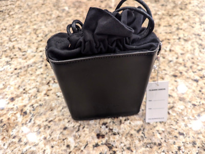 Claudia Canova Womens Drawstring Crossbody Pouch Bag Black  ** no strap