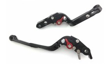 Black Red Flip Up levers Pair For SUZUKI GSX-R 1000 GSXR / 1000R WDMO 2017-2018