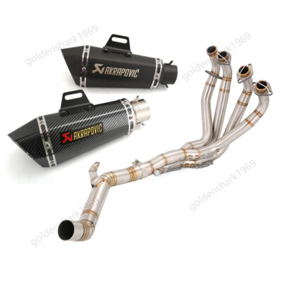 For Kawasaki Z900 2017-2025 Complete Exhaust System Header Link Pipe Muffler Tip