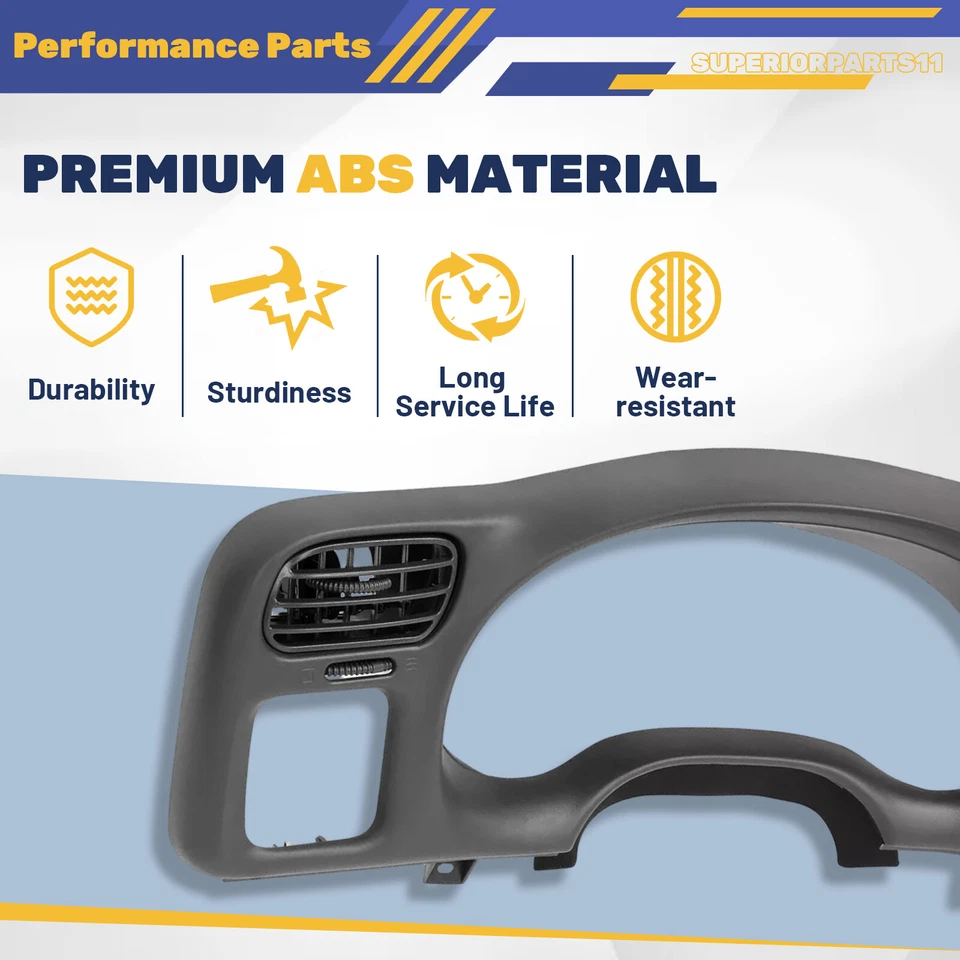 Ajuste para Chevy S10 Blazer GMC Jimmy 1998-2004 Cluster Radio Tablero Borde Bisel Cubierta Foto 2 de 4