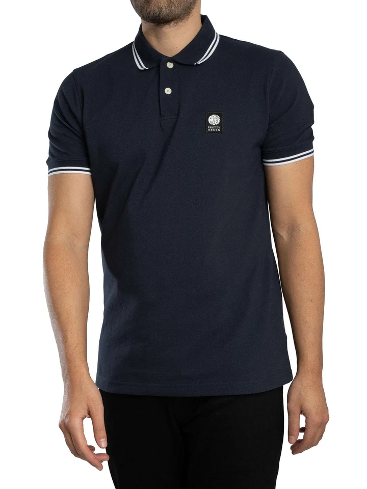 Pretty Green Pour des hommes Polo Rayner, Bleu - Photo 2/4