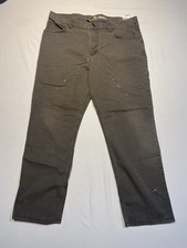 Vintage Carhartt Carpenter Work Pants Paint Splatter Gray 36x30
