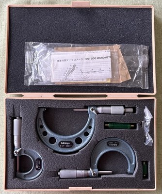 Mitutoyo 103-922 Series 0-3'' Outside Micrometers w/Case