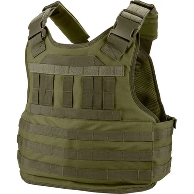 LOADED GEAR Barska VX-500 Adjustable MOLLE Versatile Plate Carrier Tactical Vest OD Green