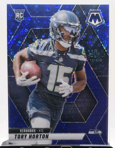 2025 Panini Mosaic Tory Horton #396 No Huddle Blue Mosaic Prizm /99 Seahawks