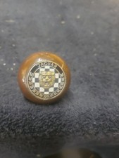 VINTAGE JAGUAR OEM WALNUT WOODEN GEAR SHIFT KNOB CLOISONNE