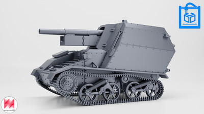 10,5cm leFH16(sf) auf le Pz.Kpfw Mk.IV 736(e) 3D Druck 1:35-1:16