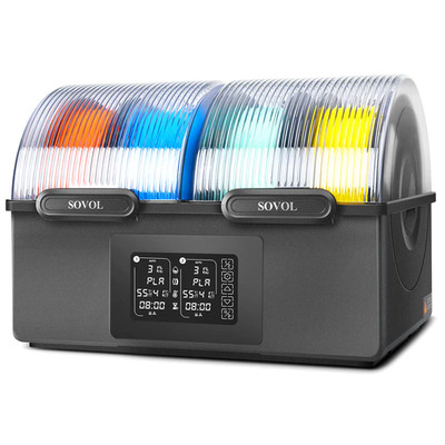 Sovol SH03 4 Spools Filament Dryer Box w/ 200W+200W PTC Faster Drying&Heating DE