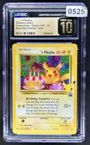 2021 Pokemon SWSH Celebrations Pikachu Classic Collection Pristine #24 CGC 10