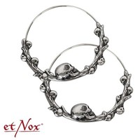 Creolen TotenköPfe Gothic Ohrringe Edelstahl Skull Totenkopf Punk OhrhäNger