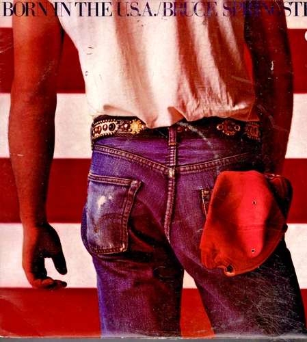 BRUCE SPRINGSTEEN on LP  " BORN IN THE USA " rock R&R