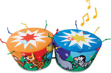 K'S Kids Bongo Drums Soft Musical Instrument, Multicolor, 1 EA