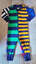 Hanna Andersson Multi Color Stripes Zip One Piece Pajamas 60 cm 3-6m Unisex