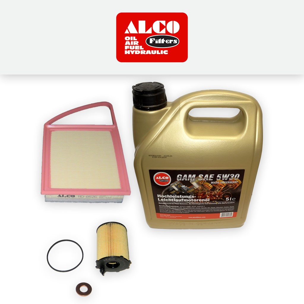 SERVICE KIT for PEUGEOT 508 1.6 HDI DV6C OIL AIR FILTERS with OIL (2010-2015)