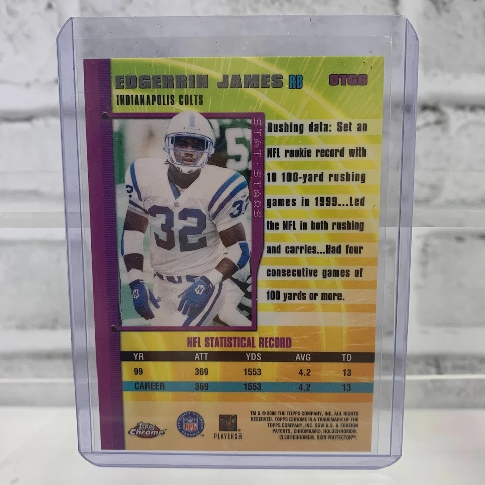 2000 Topps Football Edgerrin James Own The Game #OTG6 - Image 2 of 2