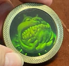 Milk Cap Hologram Brass Slammer Pog Pit Bull Bull Dog Metal 1995